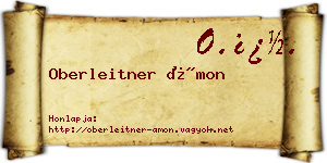 Oberleitner Ámon névjegykártya